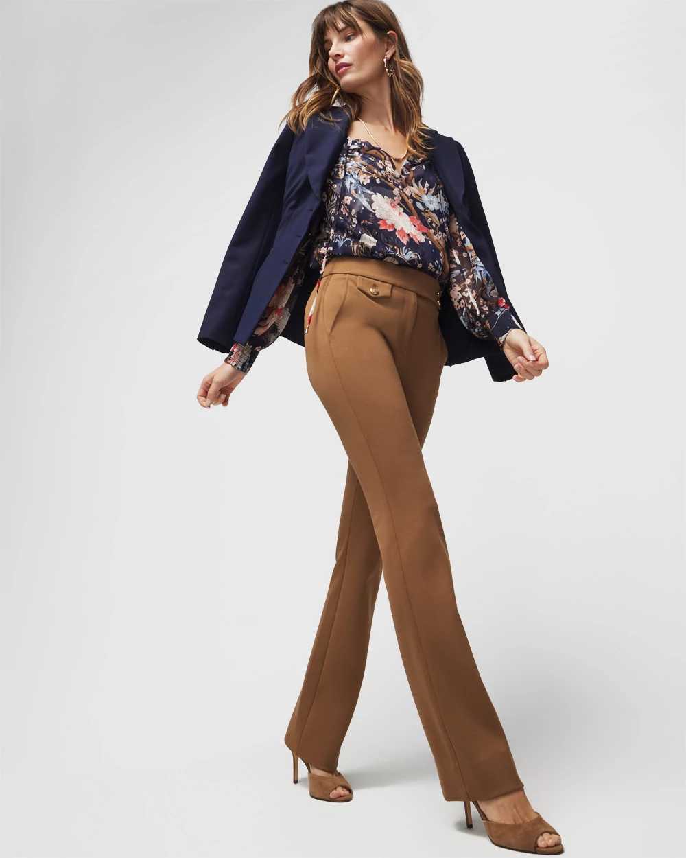 Stretchy clearance bootcut trousers